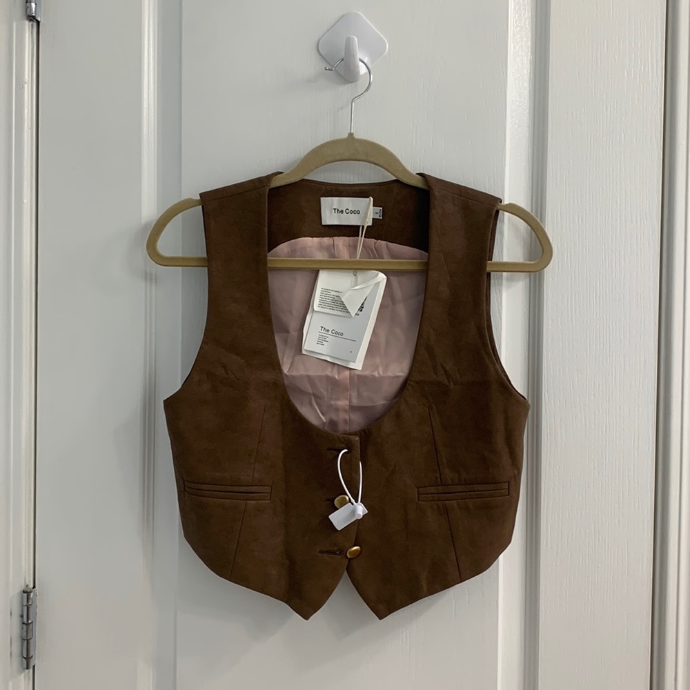 NWT The COCO Suede Vest | Size S fits XS